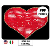 Schema centrino filet Natalizio ad uncinetto con regali in PDF - Tutorial 41NT