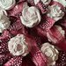 Segnaposto 30 gessetti profumati Fiori rosa nastro Borgogna Laurea Compleanno 