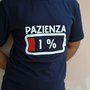 T-shirt blu "PAZIENZA" 