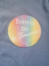T-shirt donna "Born to be a Unicorn" 