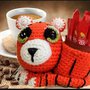 Tigre amigurumi portaoggetti 