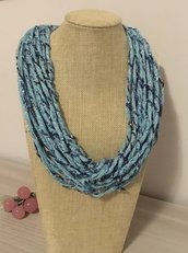 Collana sciarpa  in cotone 