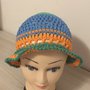 Cappellino donna in cotone modello pescatore uncinetto