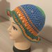 Cappellino donna in cotone modello pescatore uncinetto