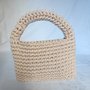 Mini bag uncinetto beige 