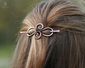 Infinity barretta per capelli in rame - Clip celtica in ottone - Accessori per capelli - Regalo donna