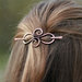 Infinity barretta per capelli in rame - Clip celtica in ottone - Accessori per capelli - Regalo donna