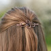 Infinity barretta per capelli in rame - Clip celtica in ottone - Accessori per capelli - Regalo donna