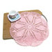 Centrino rosa ad uncinetto in cotone 31 cm - 2CN