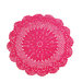 Centrino fucsia rotondo ad uncinetto in cotone 27 cm - 30CN