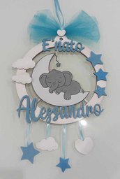 fuoriporta fiocco nascita regalo bimbo handmade laser decorazione casa home decor cameretta