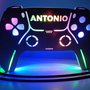 lampada joypad gamer videogioco legno regalo bimba bimbo handmade luce notturna laser decorazione stanzetta personalizzata