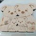 puzzle famiglia koala legno incisione personalizzata san valentino regalo anniversario handmade laser