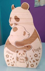 puzzle famiglia orsi legno incisione personalizzata san valentino regalo anniversario handmade laser