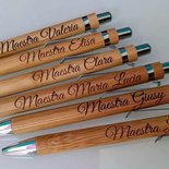 penna incisione personalizzata evento occasione regalo maestra natale handmade laser