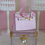 Borsa in miniatura scala 1:6 per Bambole _ Linea Shabby Chic