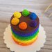 Torta arcobaleno in miniatura, scala 1:12 per dollhouse e casa delle bambole