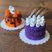 Torta in miniatura di Halloween per casa delle bambole, scala 1:12, fatta a mano, miniature per pasticceria, torta di Halloween per bambole