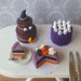 Torta in miniatura di Halloween per casa delle bambole, scala 1:12, fatta a mano, miniature per pasticceria, torta di Halloween per bambole