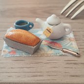 Pane in miniatura per casa delle bambole, scala 1:12, set colazione per dollhouse, pasticceria per casa delle bambole, tè in miniatura