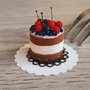 Torta in miniatura per casa delle bambole, scala 1:12, fatta a mano, pasticceria per casa delle bambole, dolce in miniatura, torta di frutta in miniatura