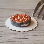 Torta in miniatura per casa delle bambole, torta di rose, scala 1:12, fatta a mano, pasticceria casa delle bambole, dolce in miniatura, cibo in miniatura