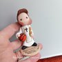 Bomboniera statuina comunione pallacanestro basket 