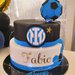 Torta scenografica Inter con luci- 40 anni Calcio