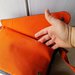 Borsa rettangolare con patta frontale in pelle e tessuto 