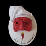 Maschera di Pulcinella su base "verticale"