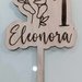 cake topper legno decorazione torta personalizzato regalo handmade laser party battesimo compleanno anniversario