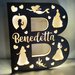 lampada iniziale nome legno regalo personalizzato bimba bimbo handmade luce notturna laser decorazione casa home decor