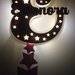 lampada iniziale nome legno regalo personalizzato bimba bimbo handmade luce notturna laser decorazione casa home decor