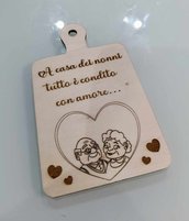 tagliere legno decorazione cucina casa incisione personalizzata festa dei nonni handmade laser regalo