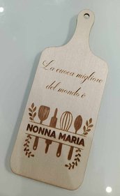 tagliere legno decorazione cucina casa incisione personalizzata festa dei nonni handmade laser regalo