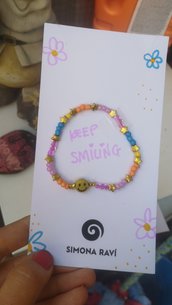 Bracciale elasticizzato smile idea regalo