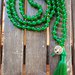 Collana lunga mala in agata verde