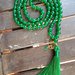 Collana lunga mala in agata verde