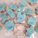 Biscotto nascita battesimo decorati con pasta di zucchero baby shower gender reveal personalizzati con nome 