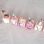 cake topper animali del bosco set primo compleanno cerbiatto e cubi nome personalizzabile 