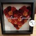 Shadow box cuore di rose 