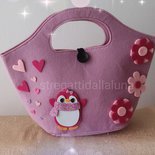 Borsa bimba in feltro con piguina