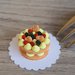 Torta in miniatura con Cream Tart per casa delle bambole, scala 1:12, fatta a mano, pasticceria per casa delle bambole, dolce in miniatura