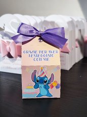 Scatolina Stitch fiocco compleanno festa regalino gadget lilla 