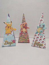 Scatolina Pokémon Pokemon Pikachu triangolino porta confetti caramelle segnaposto 