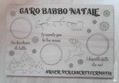 tovaglietta legno natalizia babbo natale decorazione albero di natale merry christmas handmade laser regalo bambini