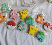 Biscotti a tema Pokemon sfera biscotti decorati segnaposto compleanno party decorati in ghiaccia reale 