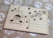 cartolina legno natalizia personalizzazione albero di natale merry christmas handmade laser regalo decorazione