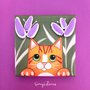 Gattino rosso flower cat