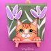 Gattino rosso flower cat